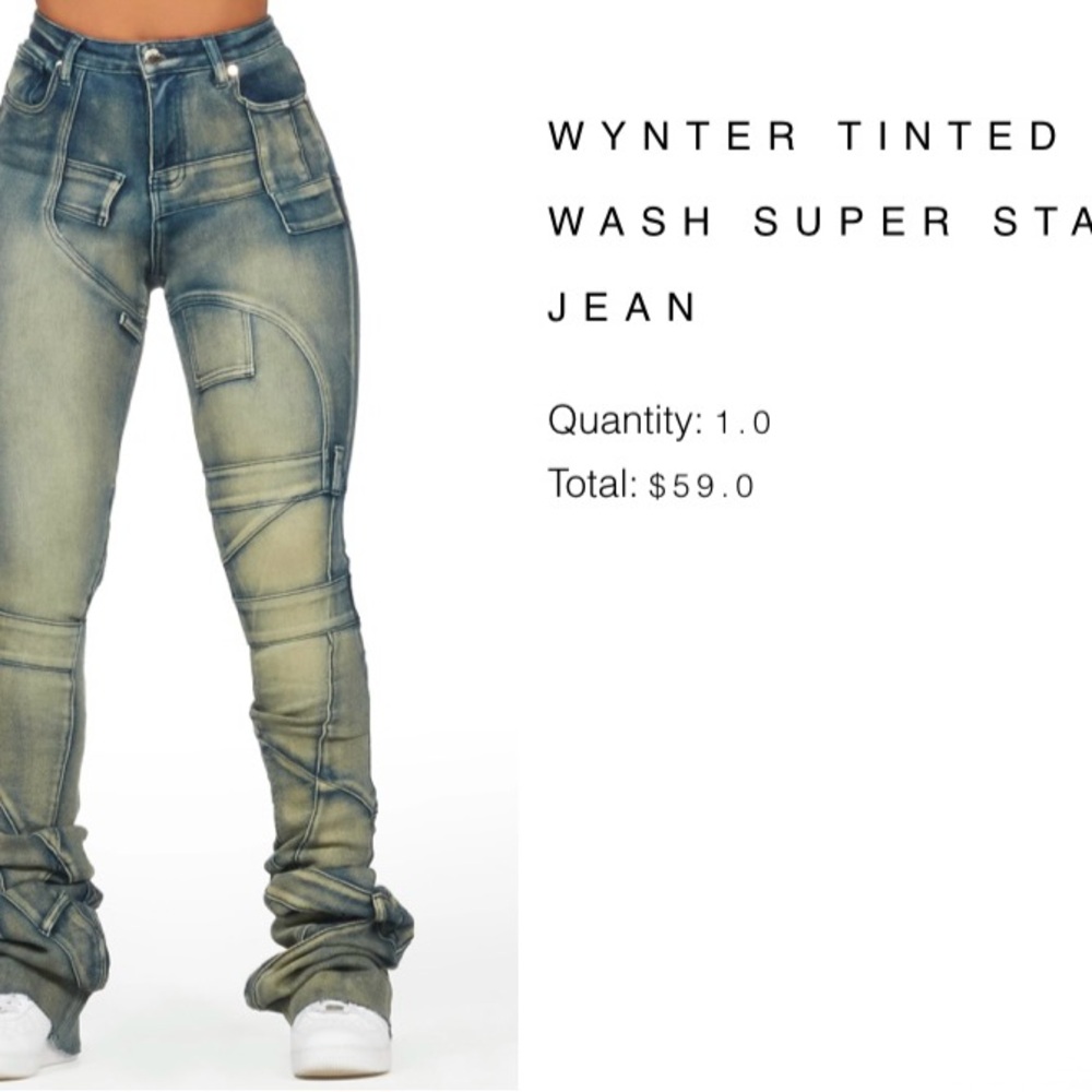 Tinted Wash Straight Leg Jeans